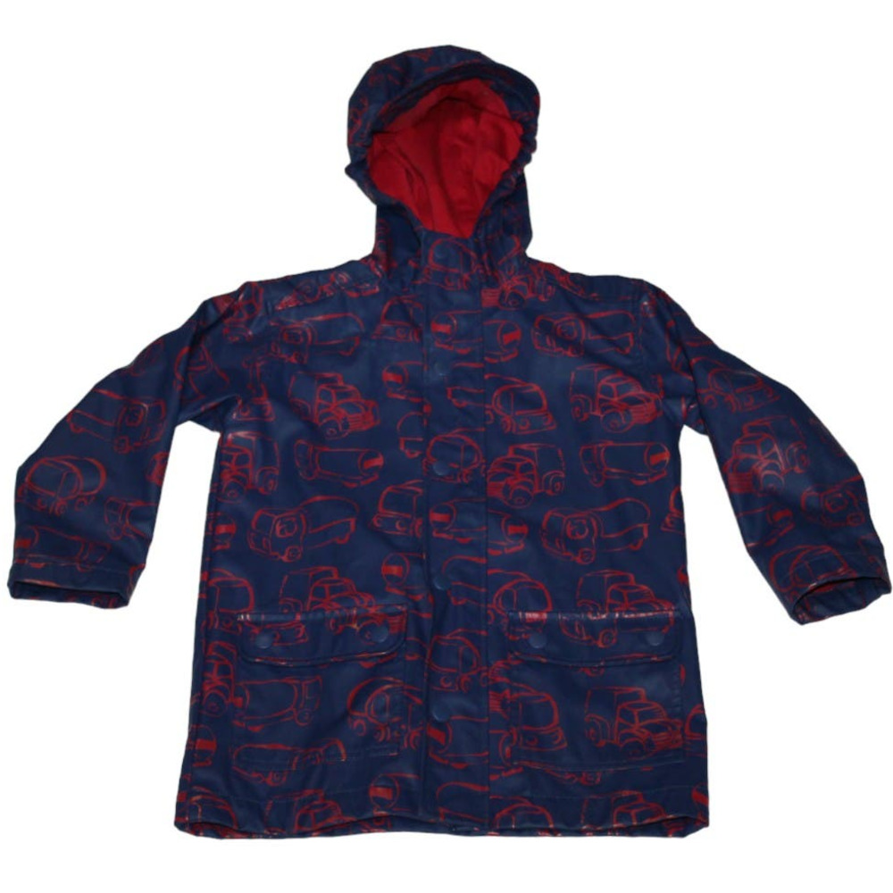 Kitestrings by‎ Hartstrings Rain Jacket Boys Size 4 T Blue Red Trucks